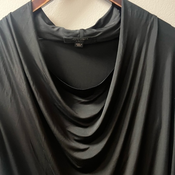 NWOT AllSaints Black Cowl Neck, Long Sleeve, Super Soft, Knee Length, Black, XS - Picture 5 of 8